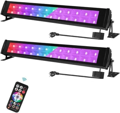 UV Schwarzlicht - UV48W -, Farbwechselnde RGB- und LED Draußen mit Fernbedienung