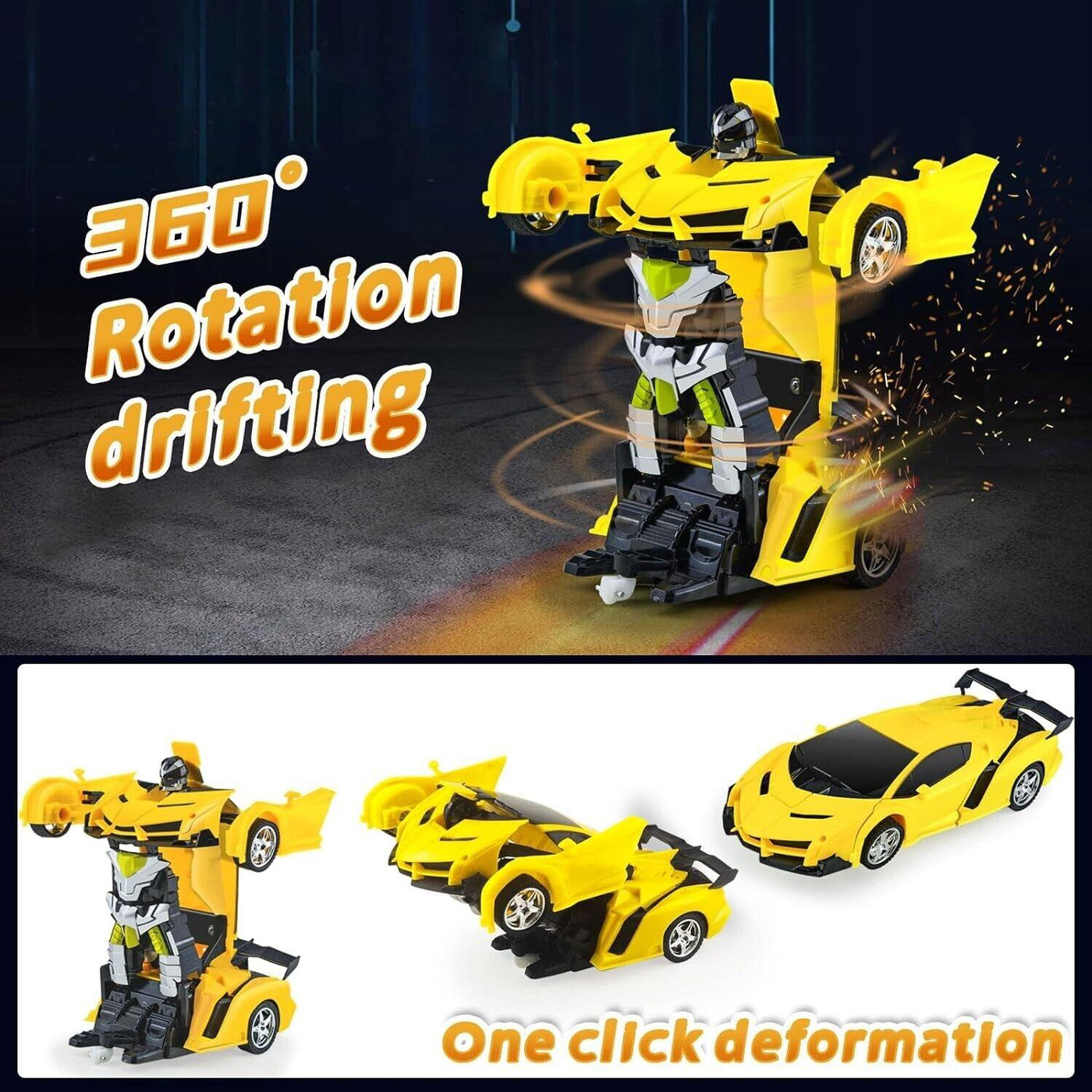 RC Autos, Transformationsroboter, ferngesteuerte Autos für Kinder, Maßstab 1:18,