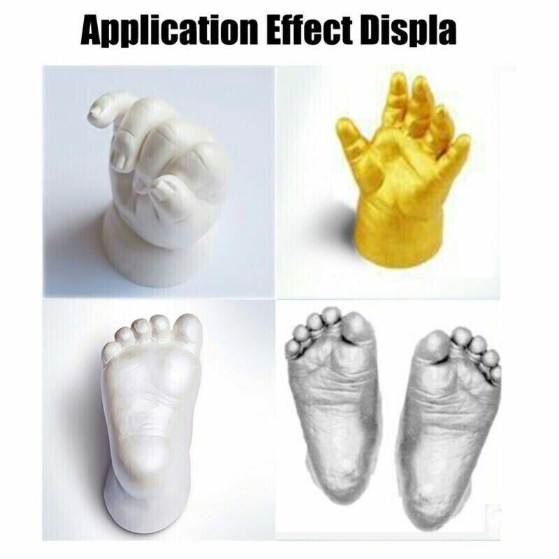 EELHOE 3D Handabformset für Baby/Erwachsene/Kinder Paare Gold/Silber
