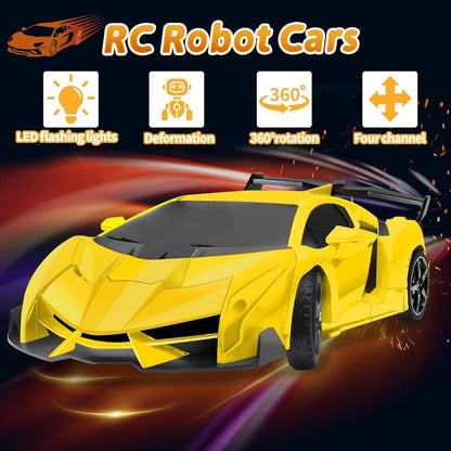 RC Autos, Transformationsroboter, ferngesteuerte Autos für Kinder, Maßstab 1:18,