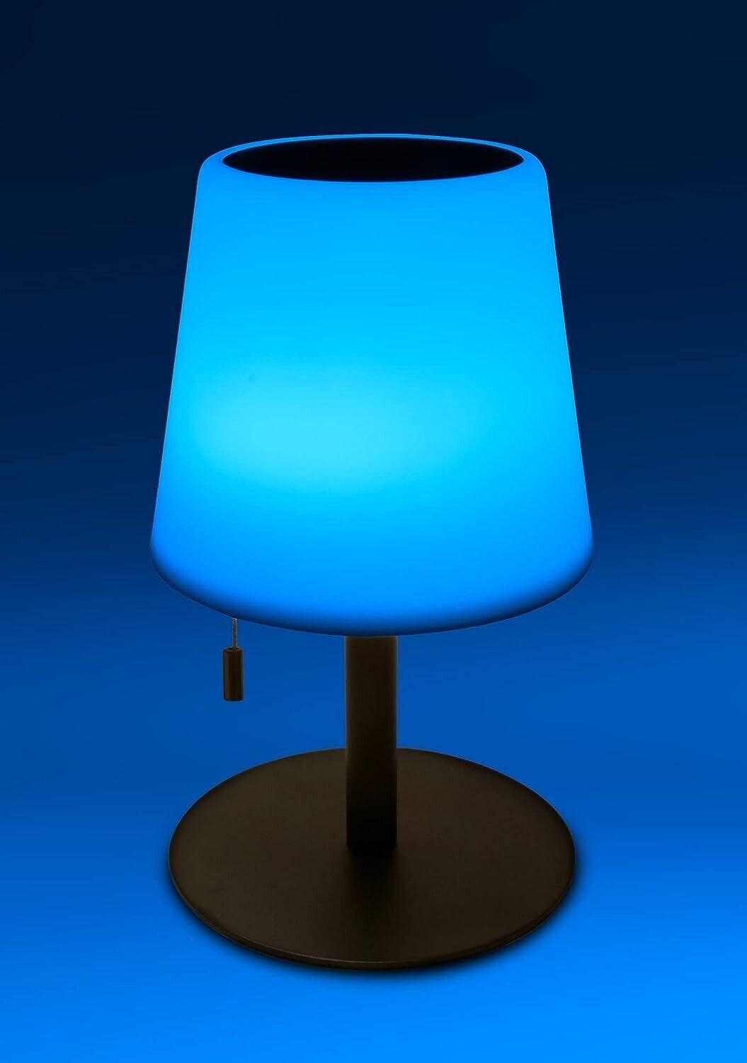 SCHWAIGER 660166 Solar-Lampe für Außen Tischleuchte RGB LED Outdoor-Lampe Solarl
