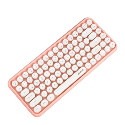 Ajazz 308i Wireless Bluetooth Keyboard Portable 84 Keys Retro Round Keycaps