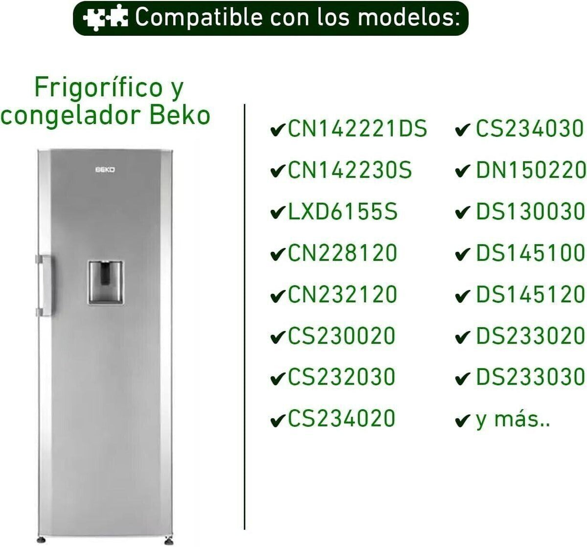 Electrotodo Türgriff für Kühl- und Gefrierkombination von BEKO - Silber Original