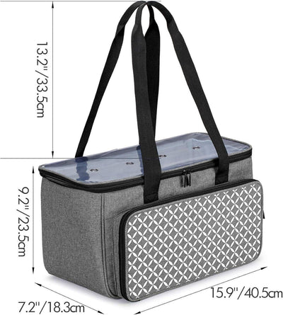 YARWO Strickgarntasche, Häkeltasche mit Tasche für WIP-Projekte, Stricknadeln (b