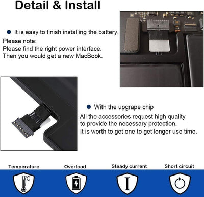 A1466 MacBook Akku A1405 A1496 A1377 für MacBook Air 13 Zoll A1466 2017 Anfang 2