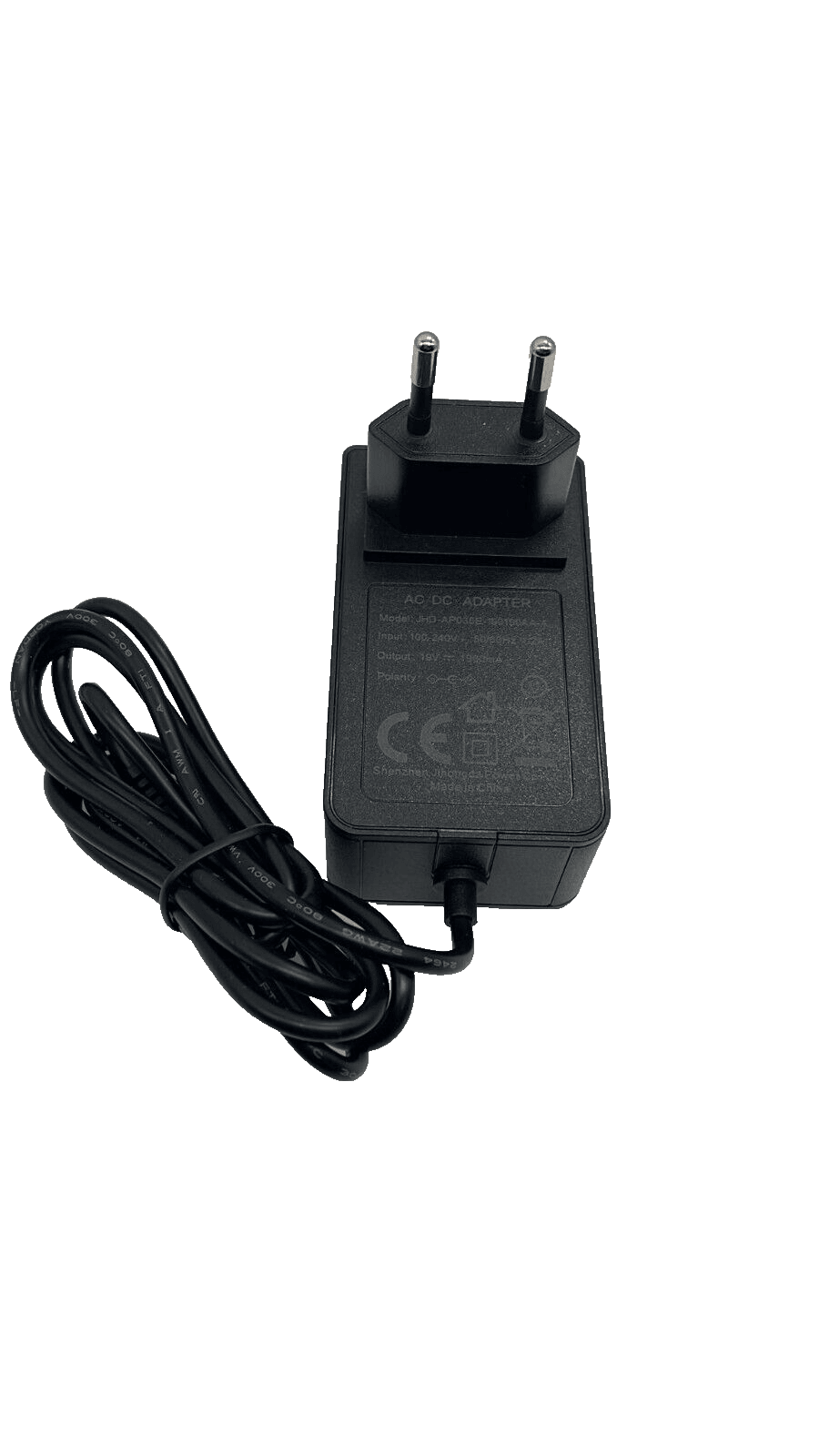 AC/DC ADAPTER Model: JHD-AP036E-190190AA-A Input: 100-240V ~ 50/60Hz 1.2A Output