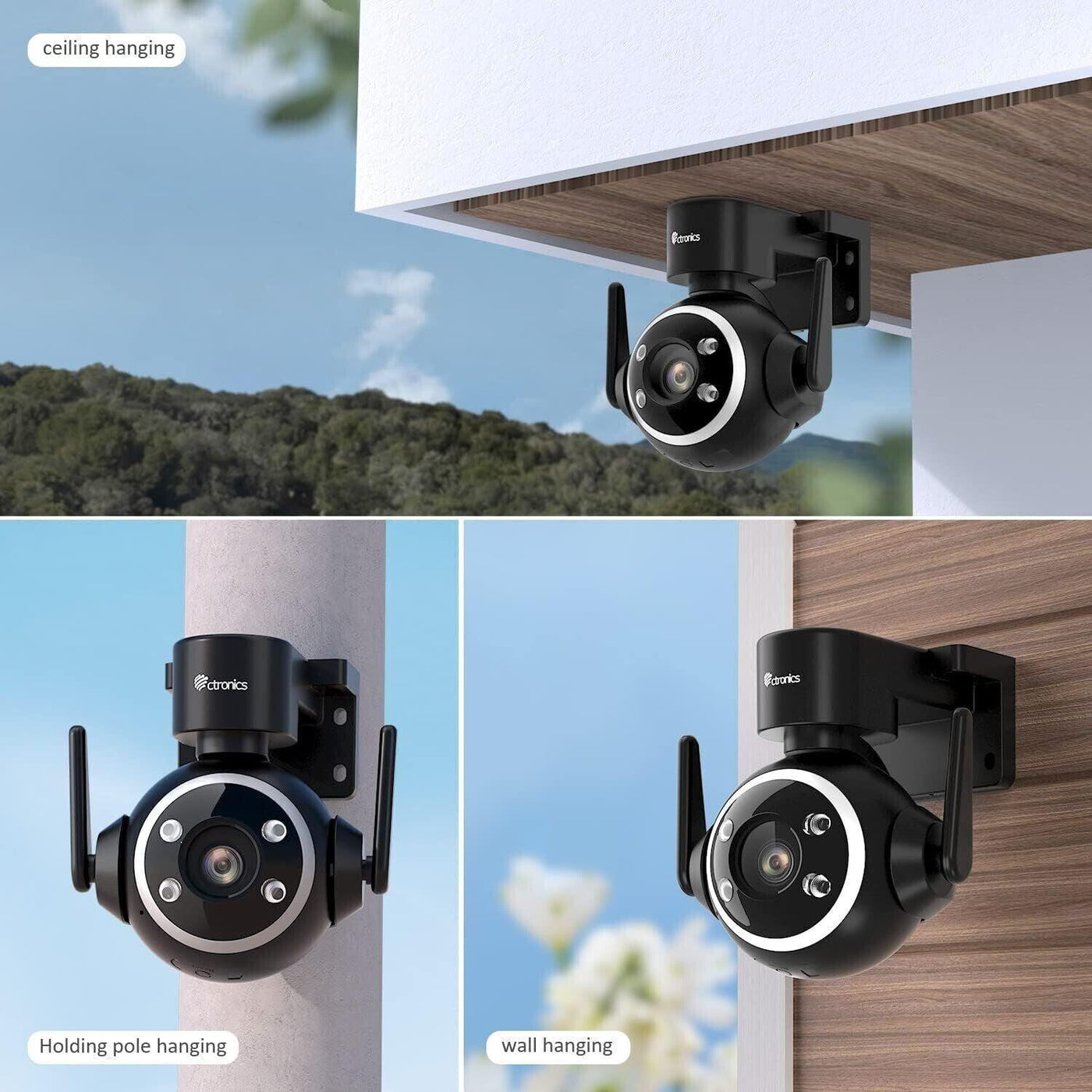ctronics 700C - 2.5K 4MP Überwachungskamera Aussen WLAN 2,4/5GHz, PTZ WiFi IP