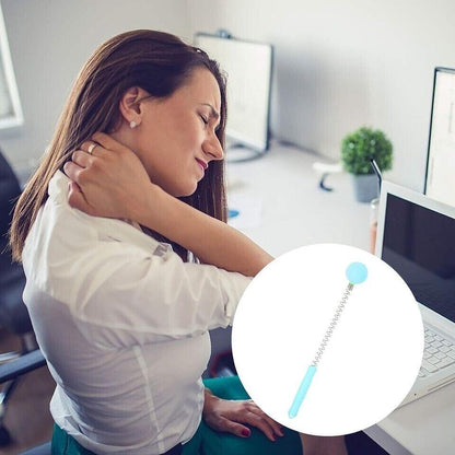 AirSMall Kopf-Rücken-Massagegerät-Set Rückenkratzer Kopfmassage Edelstal