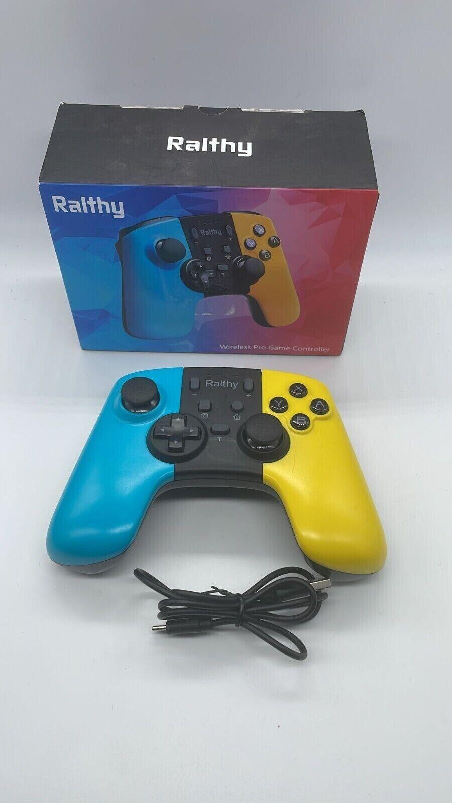 Ralthy - Kabelloser Controller für Nintendo Switch (Gelb und Blau)