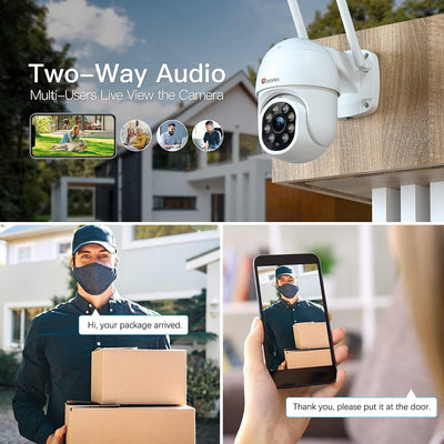 ctronics PTZ Überwachungskamera Aussen,1080P Kabellose IP WLAN Outdoor Kamera mi