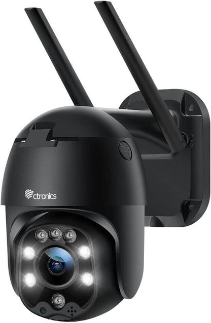 Ctronics 285C-B - Überwachungskamera Aussen WLAN, Ctronics Dome IP Kamera