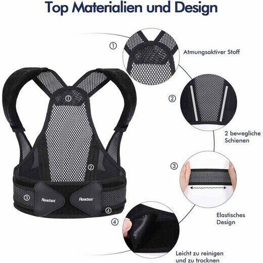 Roadbox Rückenbandage Rückenkorrektor Rücken Haltungskorrektur Korrekturgü- XL