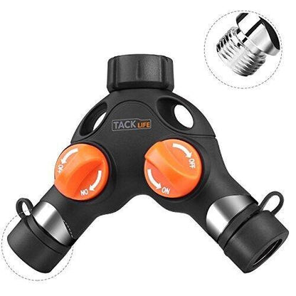 TACKLIFE Schlauchverbinder 2-Wege-Y-Schlauchverteiler/stabile Konstruktion/3/4-M
