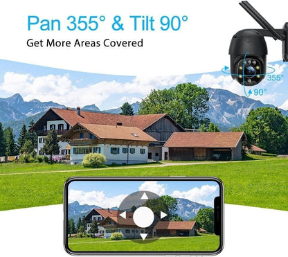 Ctronics 285C-B - Überwachungskamera Aussen WLAN, (Rotiert nicht)