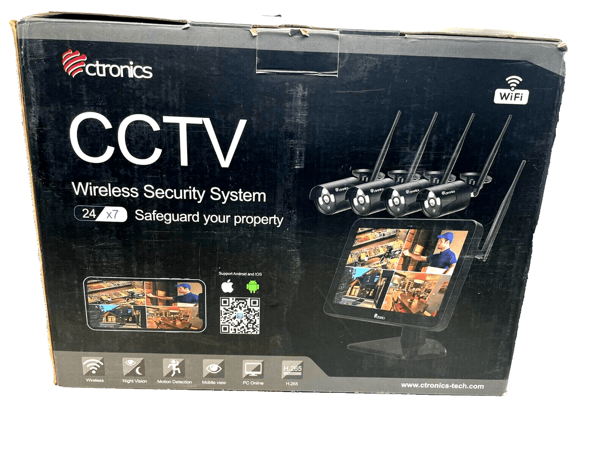 Ctronics CTNK-3404C-B - Kabelloses Kamera System - 4 Kameras, Monitor, Maus Inkl