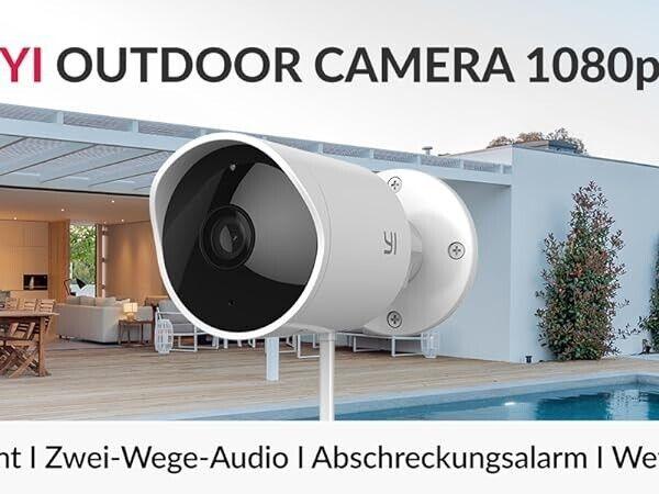 YI Überwachungskamera Aussen 1080P Wifi,IP65 Wetterresistent WLAN IP Kamera Outdoor