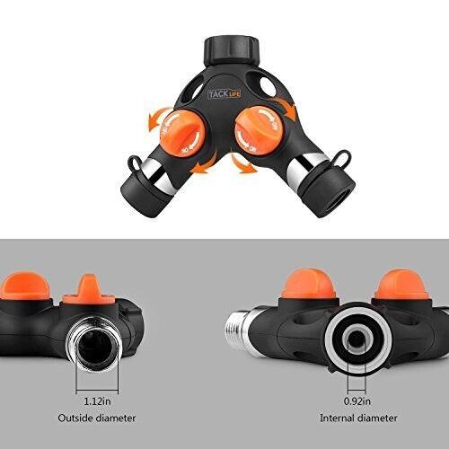 TACKLIFE Schlauchverbinder 2-Wege-Y-Schlauchverteiler/stabile Konstruktion/3/4-M