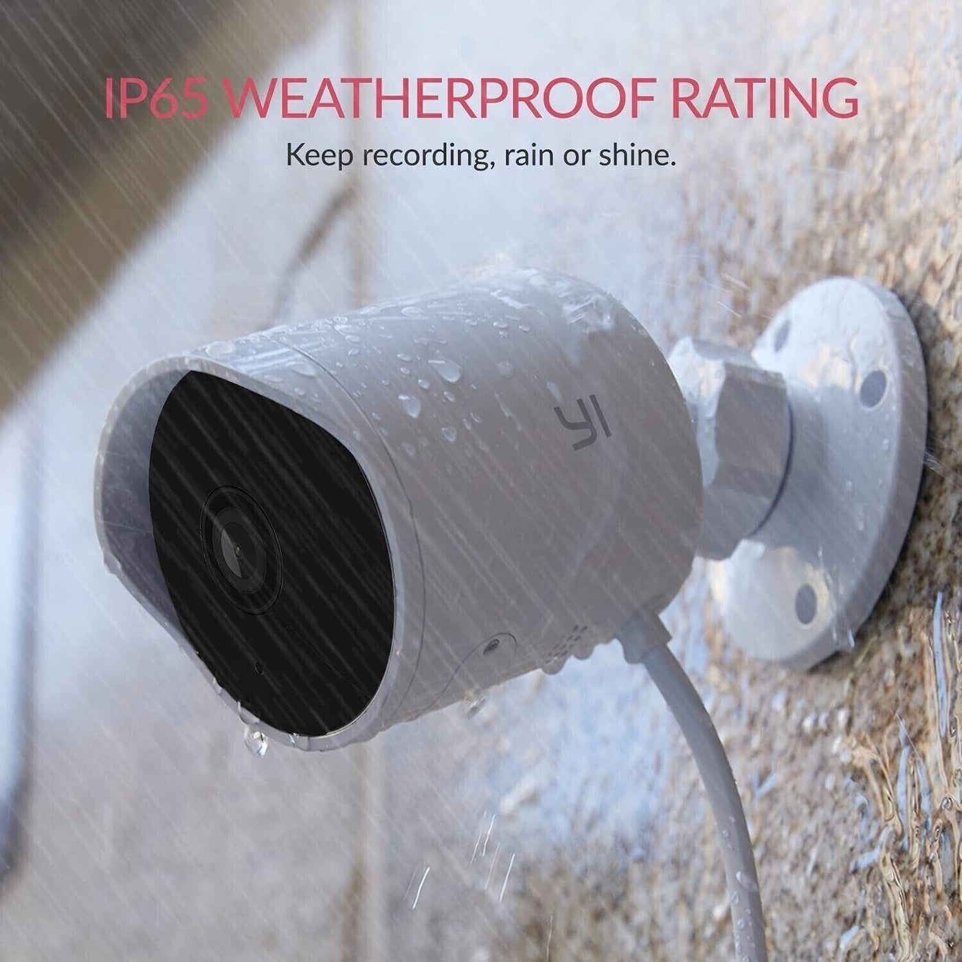 YI Überwachungskamera Aussen 1080P Wifi,IP65 Wetterresistent WLAN IP Kamera Outdoor