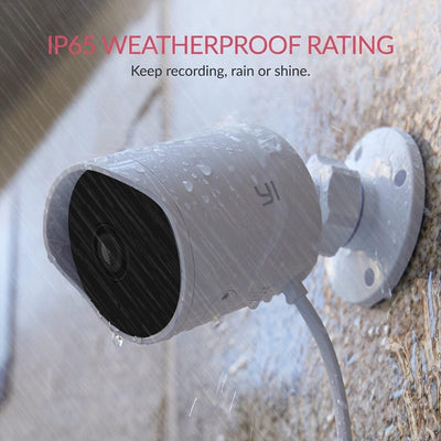YI Überwachungskamera Aussen 1080P Wifi,IP65 Wetterresistent WLAN IP Kamera Outdoor