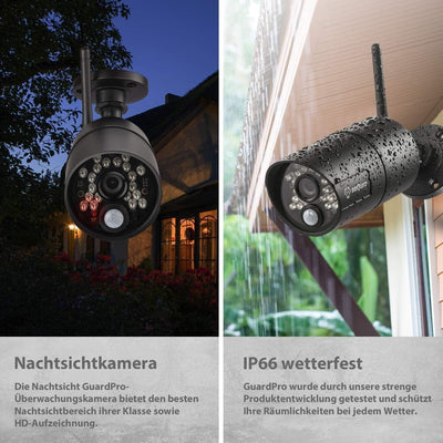 SEQURO Guardpro -  Überwachungssysteme 720p HD mit 7 Zoll Monitor und 1 Kamera,