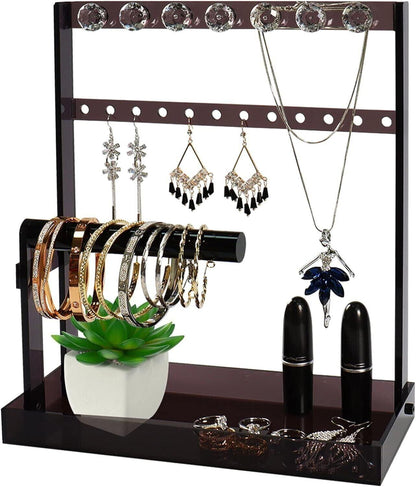 BOWEN EZ Schmuckständer Halter Schmuckbaum 4 Etagen - Transparent