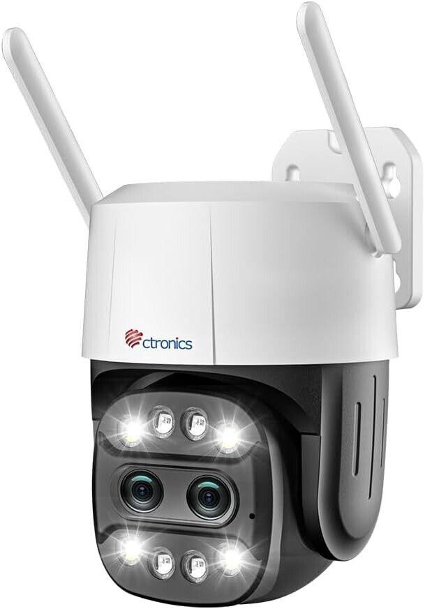 Ctronics 760C - 6X Hybrid-Zoom Überwachungskamera Aussen mit Dual-Objektiv,