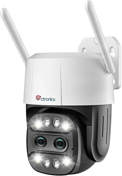 Ctronics 760C - 6X Hybrid-Zoom Überwachungskamera Aussen mit Dual-Objektiv,
