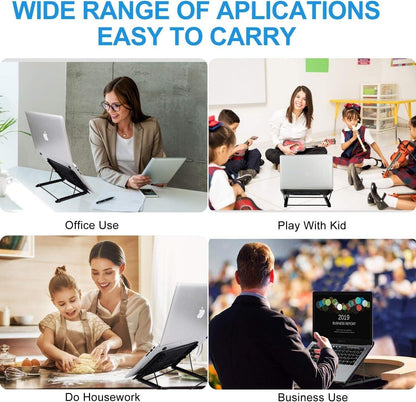 AMZdeal - Laptop Ständer Belüfteter Multi-Angle Notebook Standfuß Faltbar