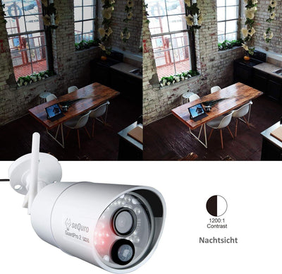 sequro GuardPro2 Plus 1080p DIY drahtloses Videoüberwachungssystem mit großer Re