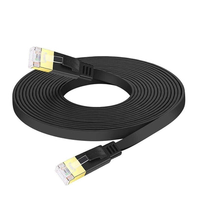 Chliankj Cat 7 Flaches Ethernet-Kabel LAN-Netzwerk RJ45 10 Gbit/s 600 MHz Kompat