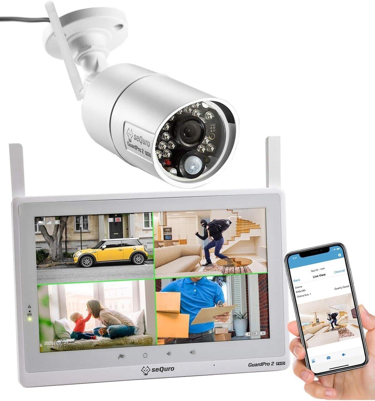 sequro GuardPro2 Plus 1080p DIY drahtloses Videoüberwachungssystem mit großer Re