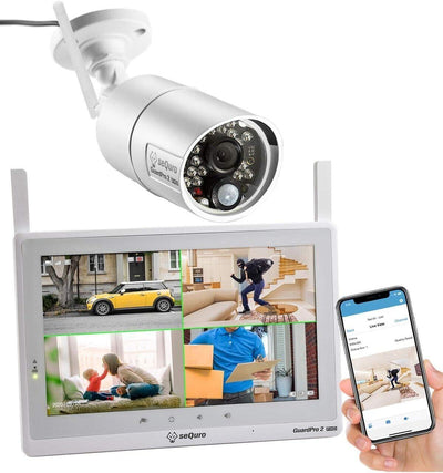 sequro GuardPro2 Plus 1080p DIY drahtloses Videoüberwachungssystem mit großer Re
