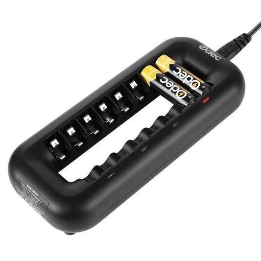 ODEC OC-501- Akku Batterieladegerät (AA/AAA/AAAA, 8 Fach, Ni-MH/Ni-CD Akkus).
