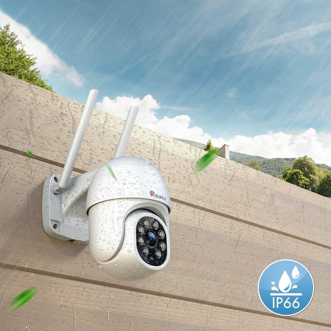 ctronics PTZ Überwachungskamera Aussen,1080P Kabellose IP WLAN Outdoor Kamera mi