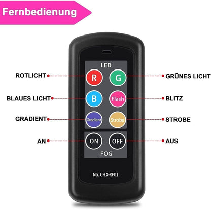 500W Nebelmaschine, mit 7 Led Lichteffekt,  Fernbedienung, Party..