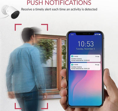 YI Überwachungskamera Aussen 1080P Wifi,IP65 Wetterresistent WLAN IP Kamera Outdoor