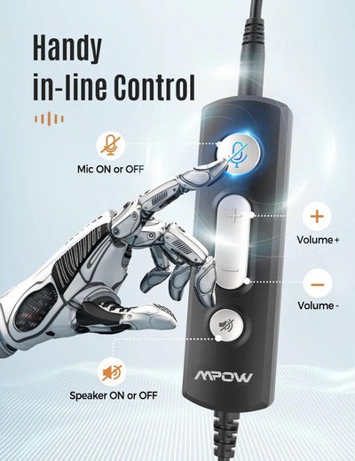 Mpow HC6 - wired comnputer headset