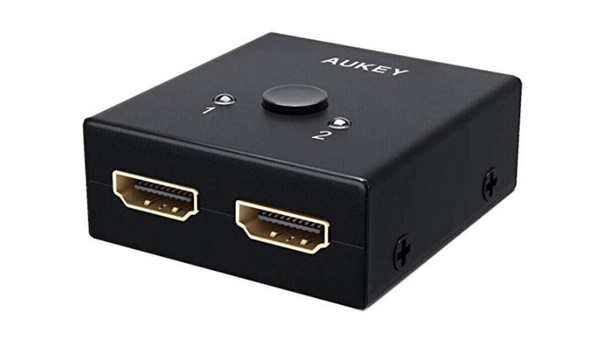 AUKEY HA-H04 - HDMI Switch Bidirektionaler 2 in 1 Out Unterstützt 3D und 4K Ode