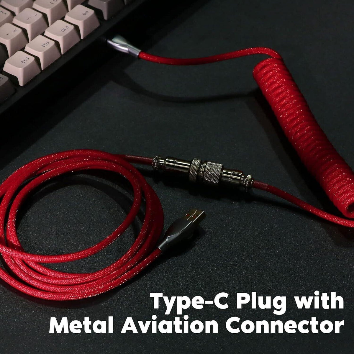EPOMAKER Mix USB Typ C Kabel 1.8m, Typ-C zu USB A, TPU, Mechanisches Tastatur-Sp