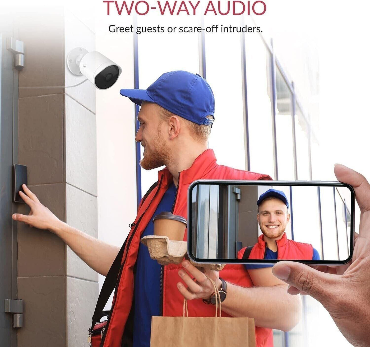 YI Überwachungskamera Aussen 1080P Wifi,IP65 Wetterresistent WLAN IP Kamera Outdoor