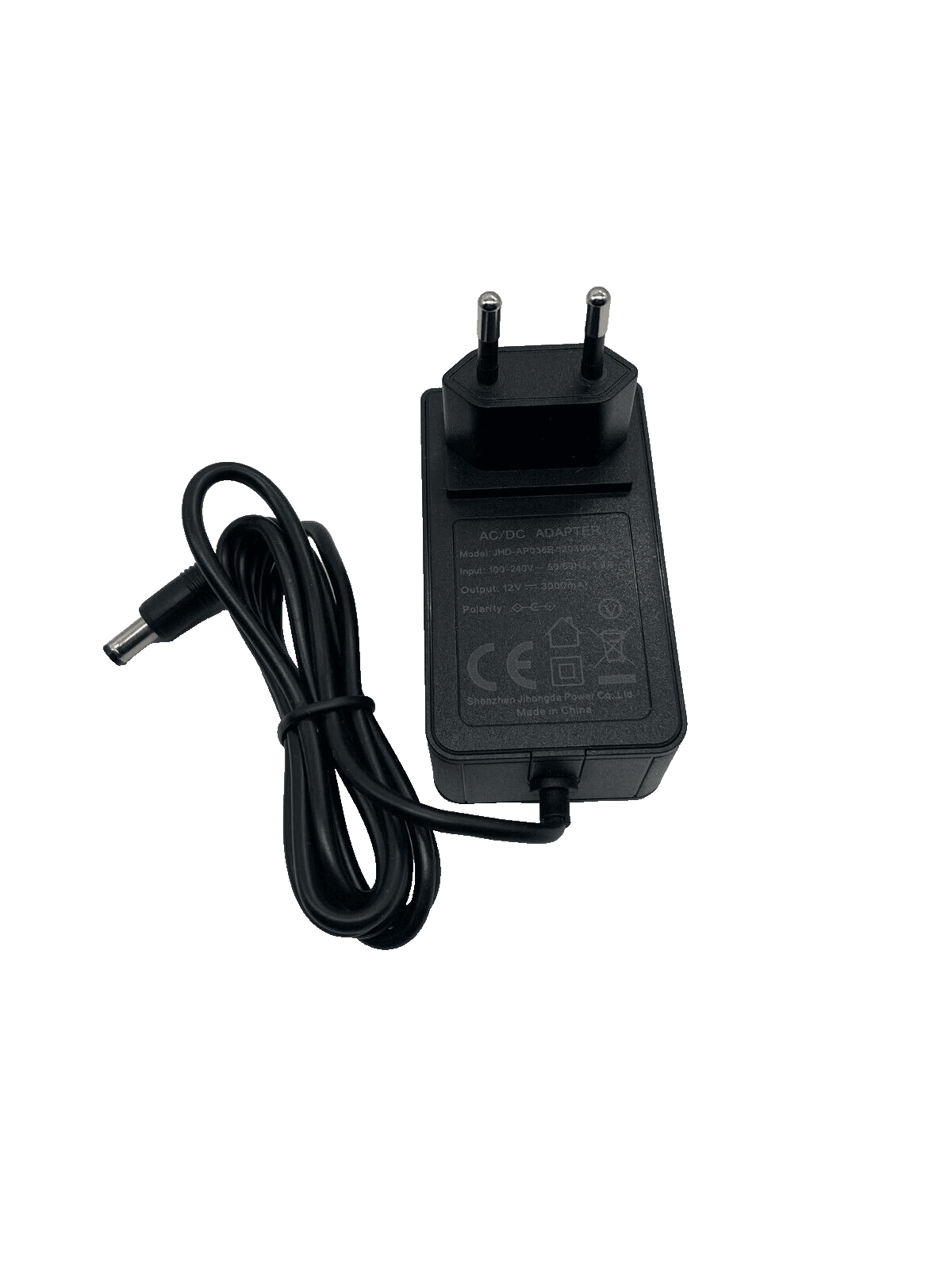 AC/DC ADAPTER Model: JHD-AP036E-120306A AN Input: 100-240V -1: 50/50-201-21 Outp