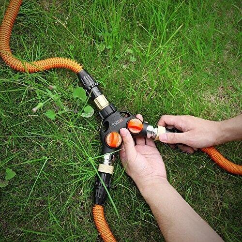 TACKLIFE Schlauchverbinder 2-Wege-Y-Schlauchverteiler/stabile Konstruktion/3/4-M