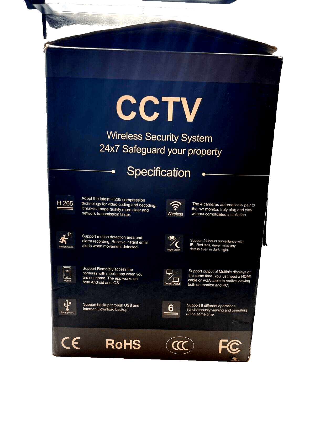 Ctronics CTNK-3404C-B - Kabelloses Kamera System - 4 Kameras, Monitor, Maus Inkl