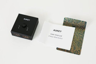 AUKEY HA-H04 - HDMI Switch Bidirektionaler 2 in 1 Out Unterstützt 3D und 4K Ode