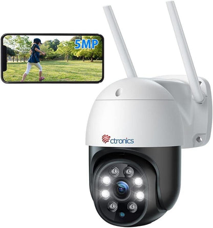 Ctronics 380C- 5MP Überwachungskamera Aussen WLAN, 2,4/5GHz Dualban