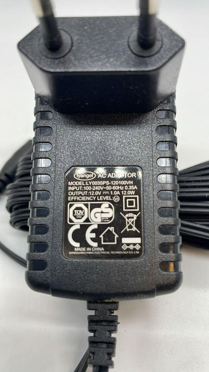 LYANGEL:LY003SPS-120100VH INPUT: 100-240V-50-60Hz 0.35A OUTPUT:12.0V -= 1