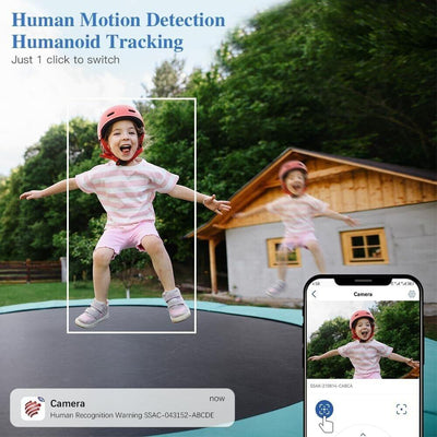 Ctronics 760C - 6X Hybrid-Zoom Überwachungskamera Aussen mit Dual-Objektiv,