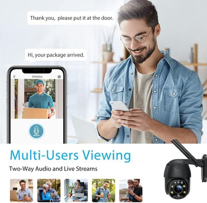Ctronics 285C-B - Überwachungskamera Aussen WLAN, Ctronics Dome IP Kamera